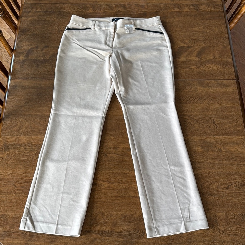 Express Cream Boot Cut Flare Pants